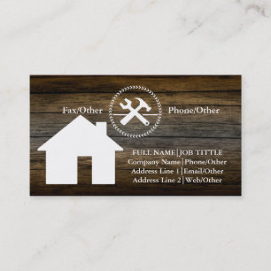 Professional Builder Carpenter Tools Woodworking Business Card