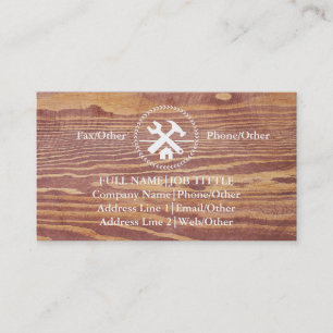 Professional Builder Carpenter Tools Woodworking Business Card