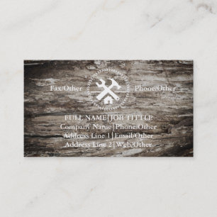 Professional Builder Carpenter Tools Woodworking Business Card