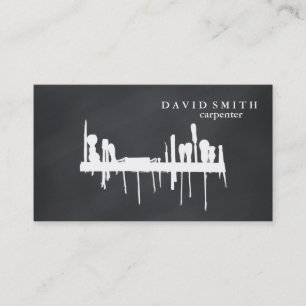 Professional Builder Carpenter Tools Woodworking Business Card