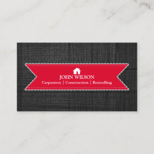 Professional Builder Carpenter Tools Woodworking Business Card