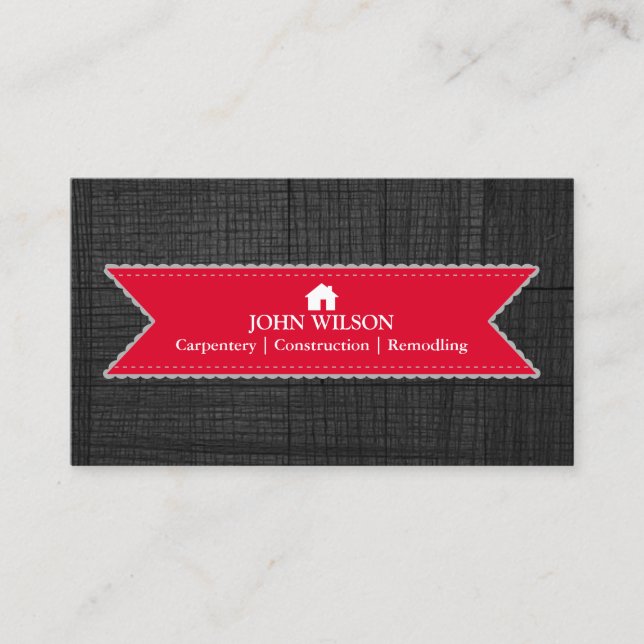 Professional Builder Carpenter Tools Woodworking Business Card (Front)