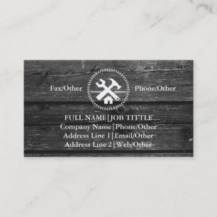 Professional Builder Carpenter Tools Woodworking Business Card