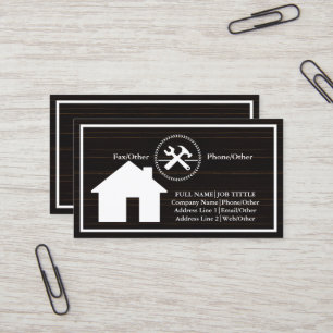 Professional Builder Carpenter Tools Woodworking Business Card