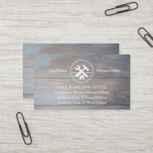 Professional Builder Carpenter Tools Woodworking Business Card