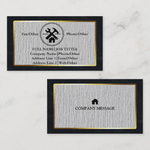 Professional Builder Carpenter Tools Woodworking Business Card