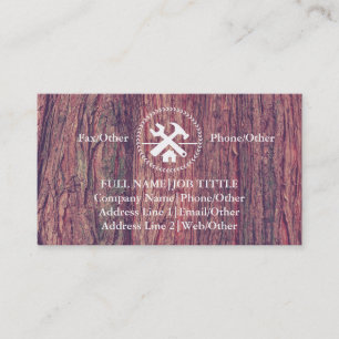 Professional Builder Carpenter Tools Woodworking Business Card