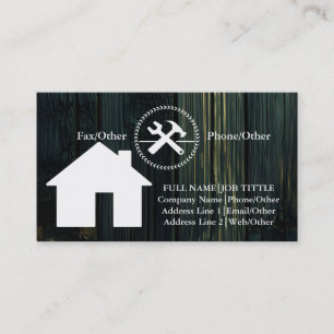 Professional Builder Carpenter Tools Woodworking Business Card