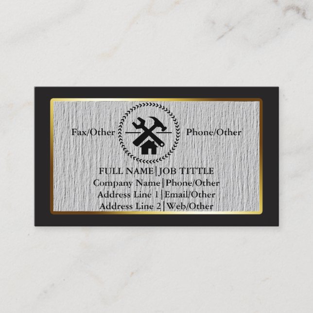 Professional Builder Carpenter Tools Woodworking Business Card (Front)