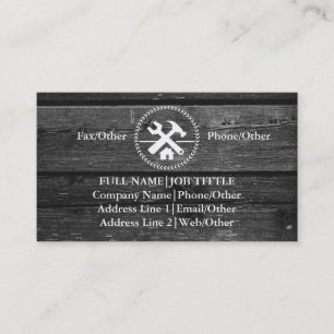 Professional Builder Carpenter Tools Woodworking Business Card