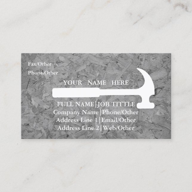 Professional Builder Carpenter Tools Woodworking Business Card (Front)