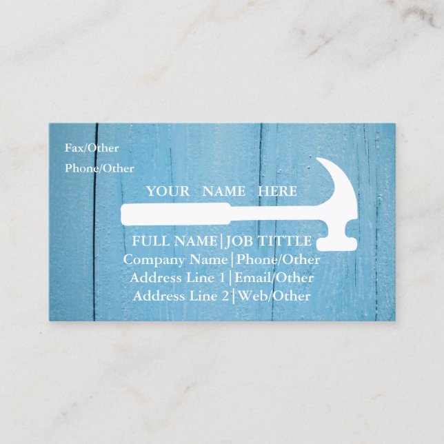 Professional Builder Carpenter Tools Woodworking Business Card (Front)