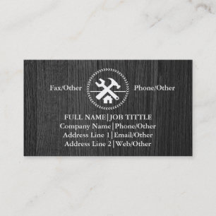 Professional Builder Carpenter Tools Woodworking Business Card