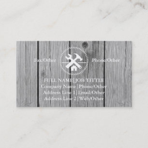 Professional Builder Carpenter Tools Woodworking Business Card