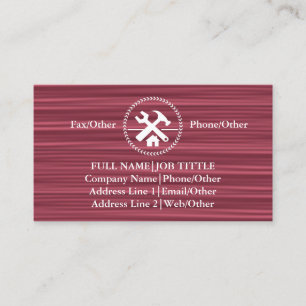 Professional Builder Carpenter Tools Woodworking Business Card