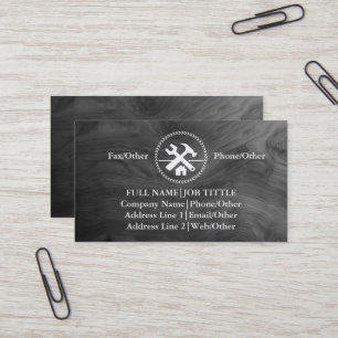 Professional Builder Carpenter Tools Woodworking Business Card
