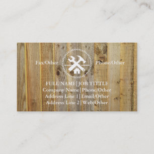 Professional Builder Carpenter Tools Woodworking Business Card