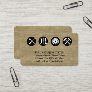Professional Builder Carpenter Tools Woodworking Business Card