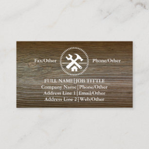 Professional Builder Carpenter Tools Woodworking Business Card