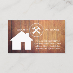 Professional Builder Carpenter Tools Woodworking Business Card