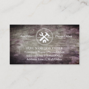 Professional Builder Carpenter Tools Woodworking Business Card