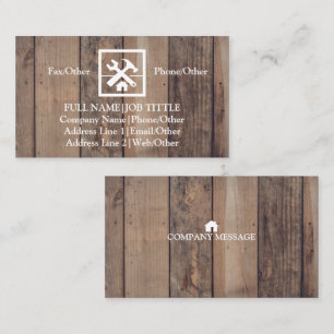 Professional Builder Carpenter Tools Woodworking Business Card