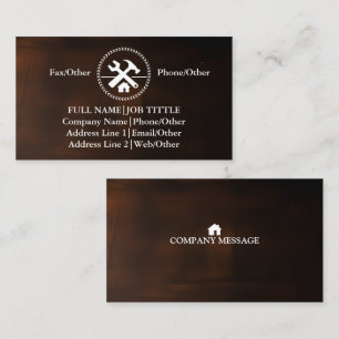 Professional Builder Carpenter Tools Woodworking Business Card
