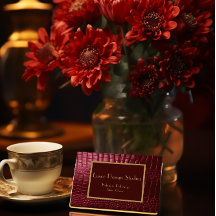 Professional Burgundy Faux Crocodile Custom