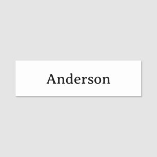 Professional Business 3.5" X 1" Rectangle Classic Name Tag