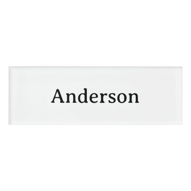 Professional Business 3" x 1" Name Tag (Front)