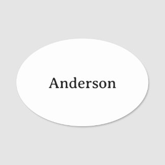 Professional Business 3" X 2" Oval Classic Name Tag