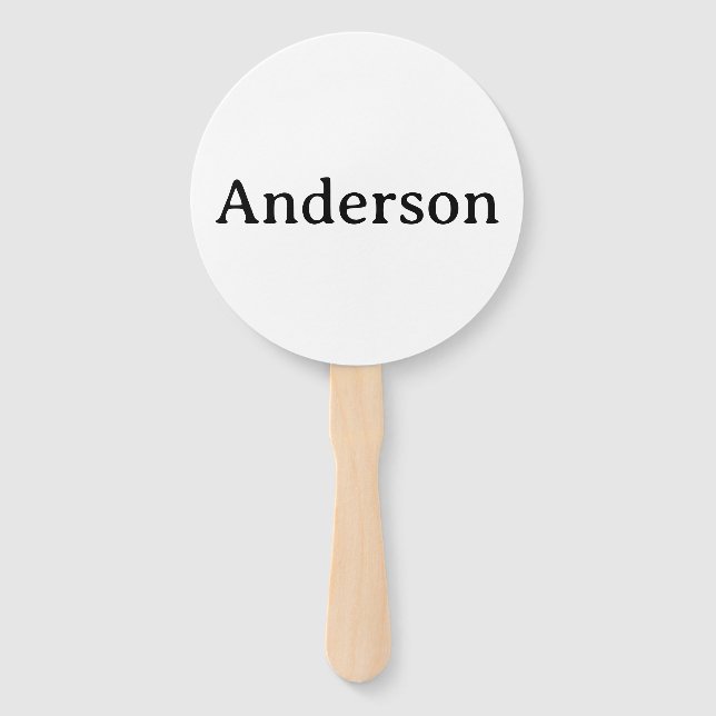 Professional Business 5.75" Round Hand Fan (Front)