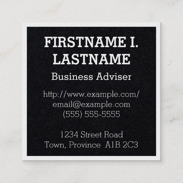 Professional Business Adviser Business Card (Front)