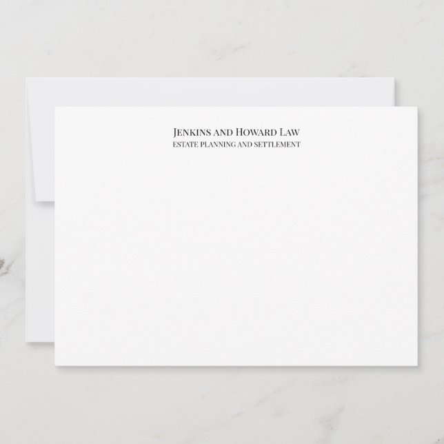 Professional Business Black White Card (Front)