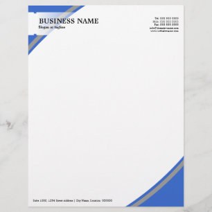 Professional Business Blue Grey Letterhead