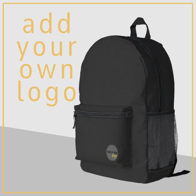PROFESSIONAL BUSINESS BRANDED CUSTOM LOGO BLACK PRINTED BACKPACK (Creator Uploaded)