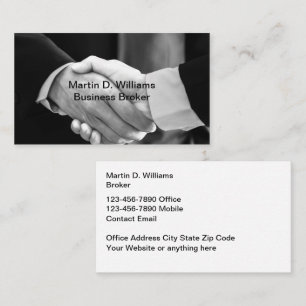 Professional Business Broker Business Cards