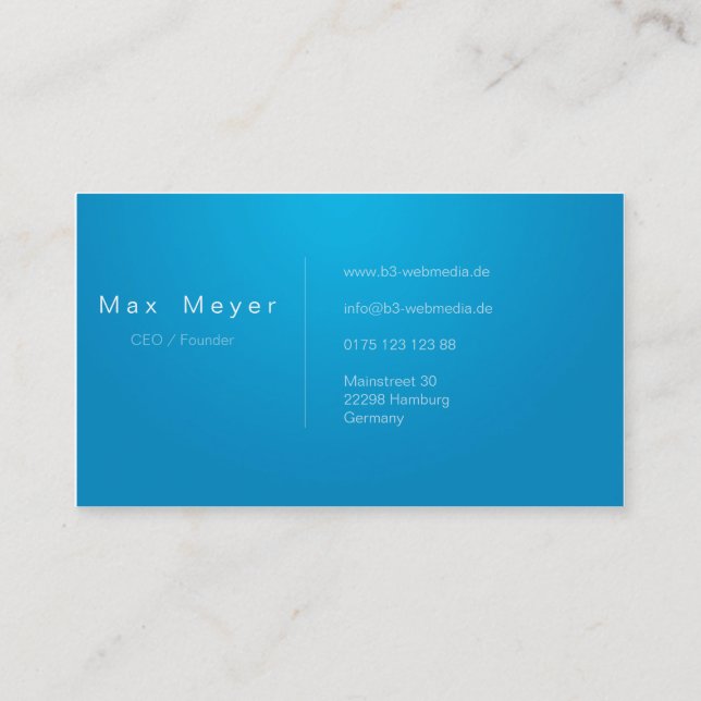 Professional Business Business Business Business C Card (Back)