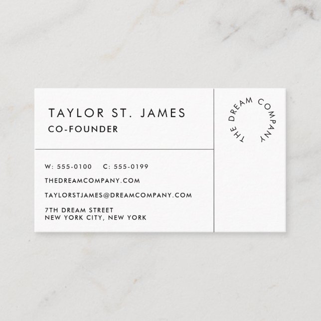Professional Business Card (Front)