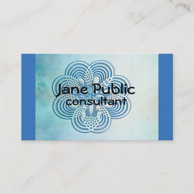 professional business card blue design double side (Front)
