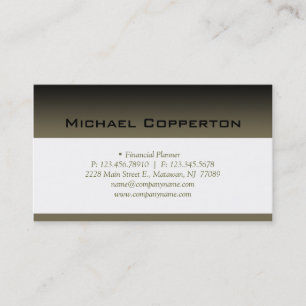 Professional Business Card Financial Planner