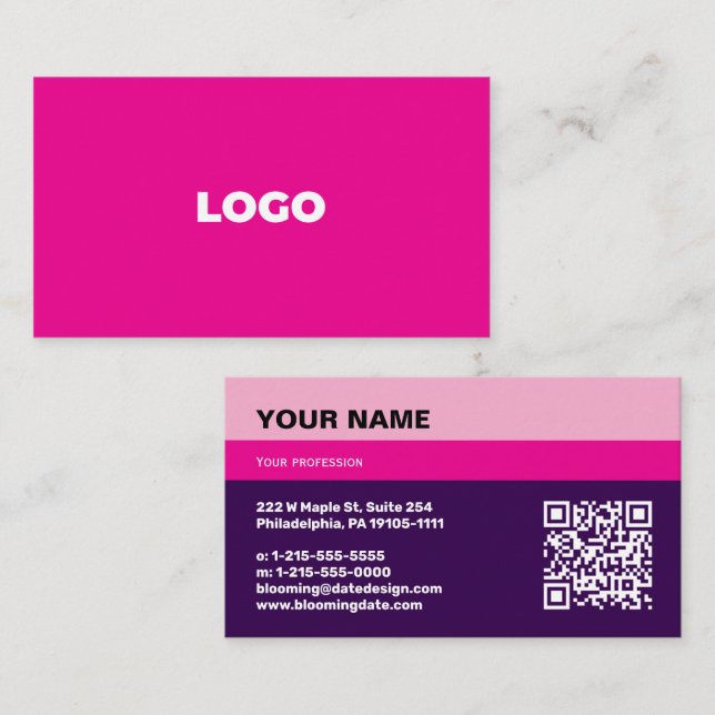 Professional Business Card for Entrepreneur (Front/Back)