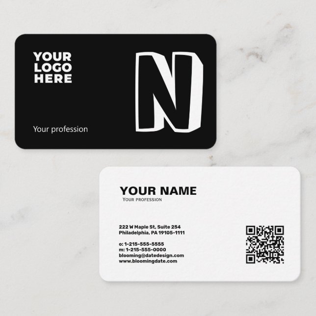Professional Business Card for Entrepreneur (Front/Back)