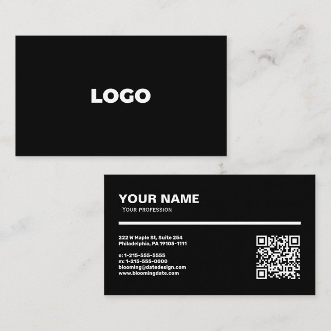 Professional Business Card for Entrepreneur (Front/Back)