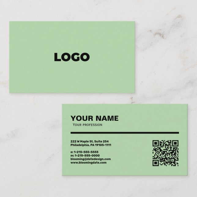 Professional Business Card for Entrepreneur (Front/Back)