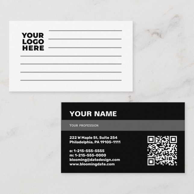 Professional Business Card for Entrepreneur (Front/Back)