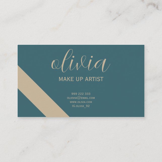 Professional Business Card for Makeup Artist (Back)