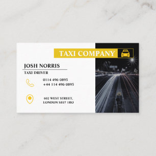 Professional Business Card for Taxi Drivers