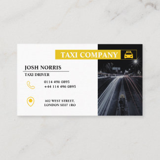 Professional Business Card for Taxi Drivers