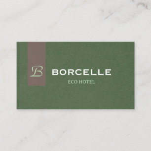 Professional Business Card in Elegant Olive Green 